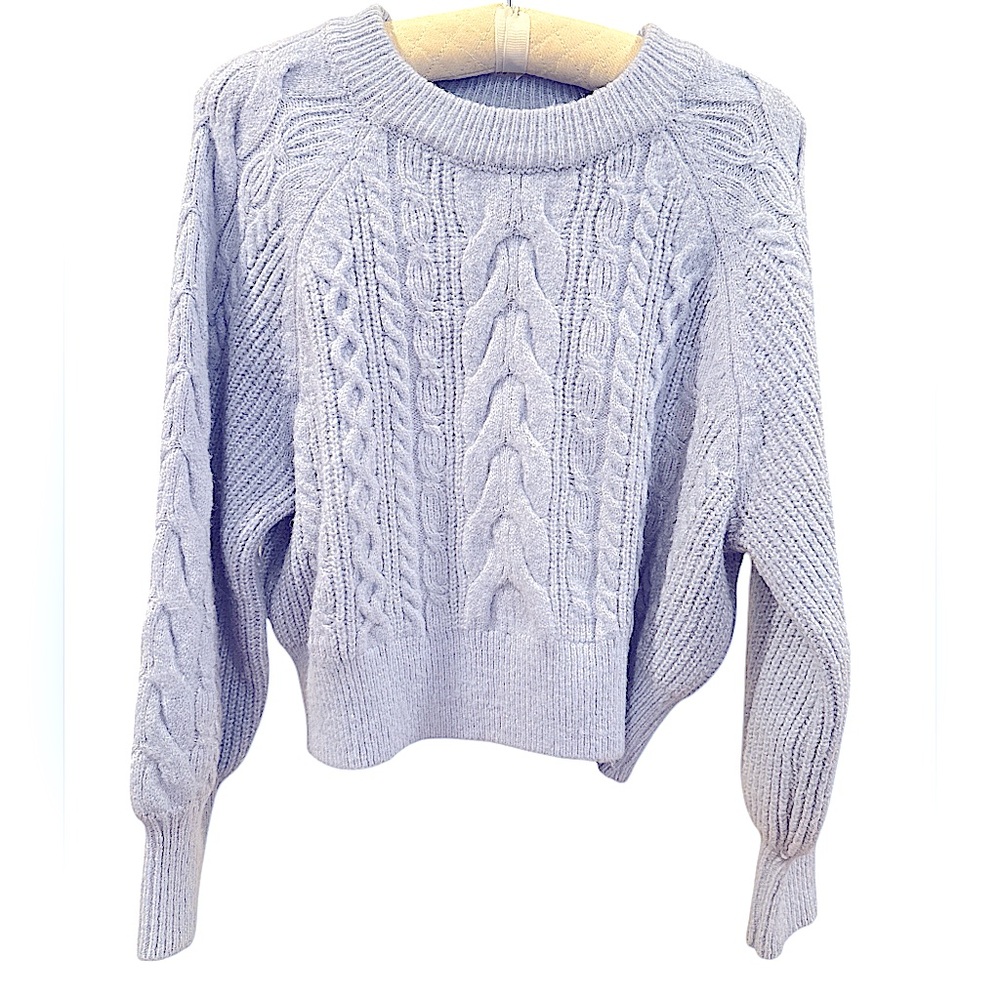 Dynamite cable light blue sweater